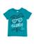 T-shirt garçon en maille avec imprimé palmiers Bleu 1 - vertbaudet enfant 