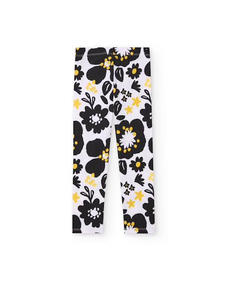 Legging en maille pour fille avec imprimé intégral Noir 2 - vertbaudet enfant 