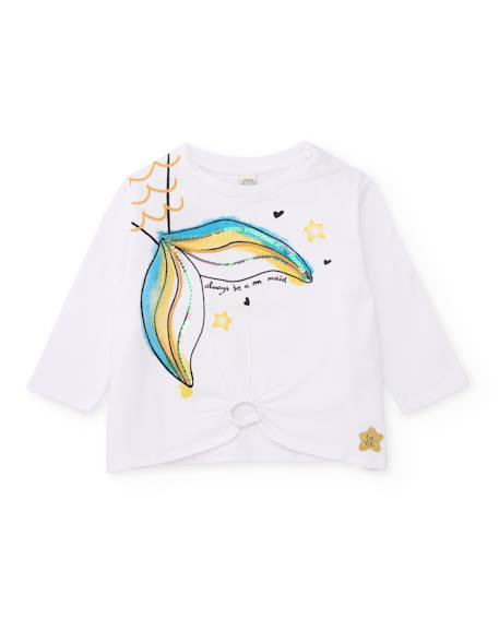 Bébé-T-shirt en maille pour fille avec détails brillants