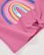 T-shirt pour fille en maille avec arc-en-ciel à sequins Rose 4 - vertbaudet enfant 