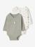 Lot de 2 bodies naissance manches longues cappuccino+rose pâle+vert sauge 15 - vertbaudet enfant 