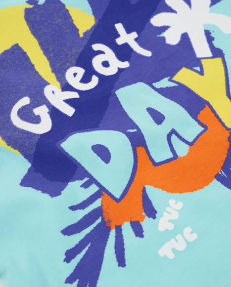 T-shirt garçon en maille avec fermeture à l’épaule Bleu 4 - vertbaudet enfant 