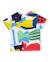 T-shirt garçon en maille avec imprimé abstrait Blanc 2 - vertbaudet enfant 