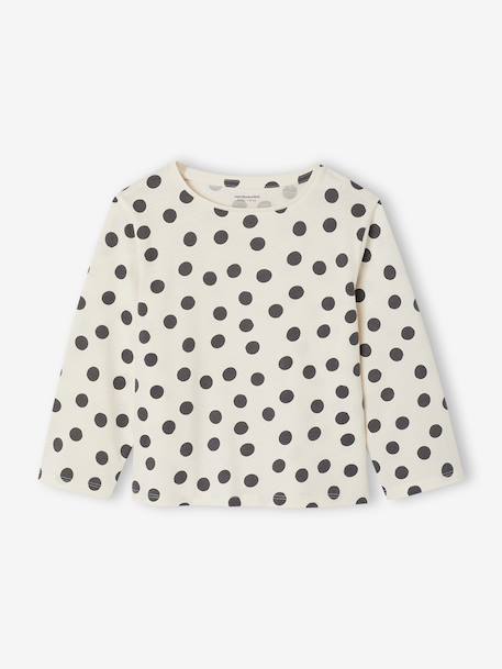 Lot de 3 t-shirts fille fantaisie manches longues anthracite+bleu grisé+corail+écru+indigo+mauve+rose 37 - vertbaudet enfant 