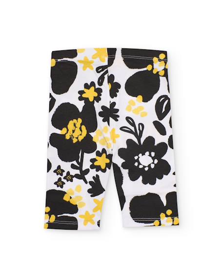 Legging en maille pour fille avec imprimé intégral Noir 2 - vertbaudet enfant 