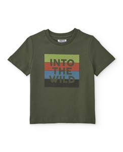 T-shirt garçon en maille avec graphique linéaire  - vertbaudet enfant