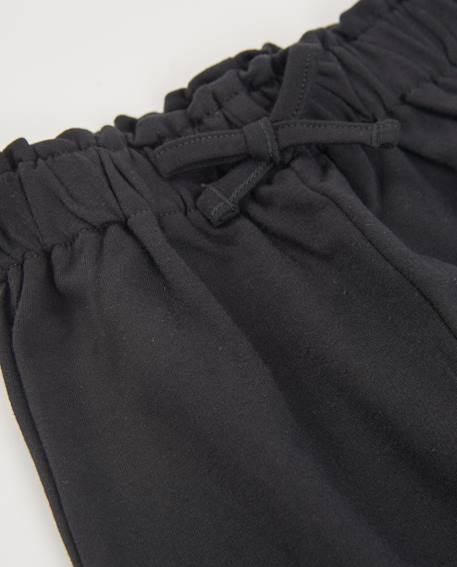 Pantalon en maille pour fille avec taille élastiquée Noir 3 - vertbaudet enfant 