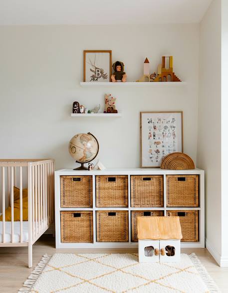 Tapis épais à franges doux et raffiné nile Beige sable+Brun naturel 2 - vertbaudet enfant 