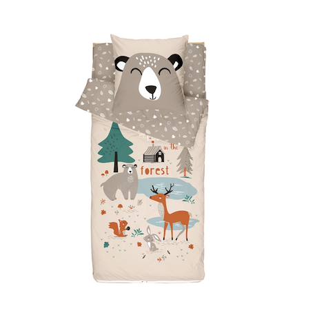 Caradou® parure de lit couette enfant forêt Beige 4 - vertbaudet enfant 