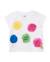 T-shirt fille en maille avec fleurs en volume Blanc 1 - vertbaudet enfant 