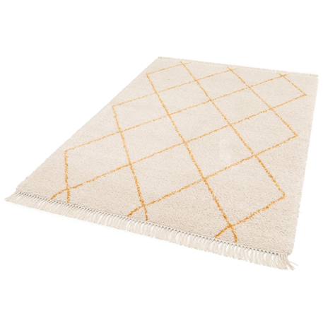 Tapis épais à franges doux et raffiné nile Beige sable+Brun naturel 4 - vertbaudet enfant 