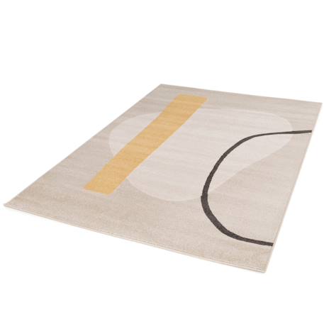 Tapis géométrique doux et confortable bilbao Beige sable+Vert naturel 4 - vertbaudet enfant 