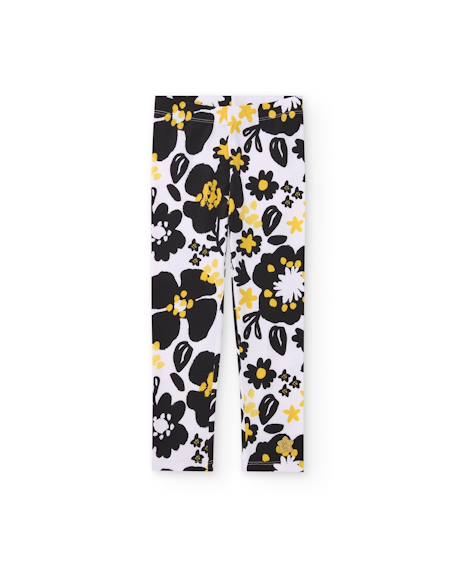 Legging en maille pour fille avec imprimé intégral Noir 1 - vertbaudet enfant 
