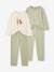 Lot 2 pyjamas fille vert sauge 1 - vertbaudet enfant 