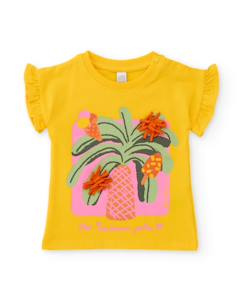 -T-shirt fille en maille avec détails en relief