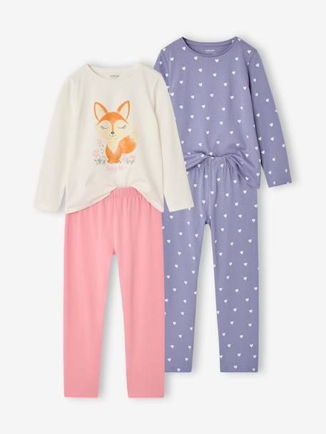 Lot 2 pyjamas fille écru 1 - vertbaudet enfant 