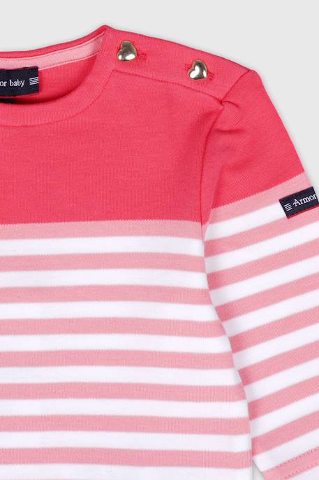 Marinière bébé - coton épais Blanc/ dahlia/ rouge red 2 - vertbaudet enfant 