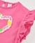 T-shirt fille en maille avec fleur en relief Rose 3 - vertbaudet enfant 