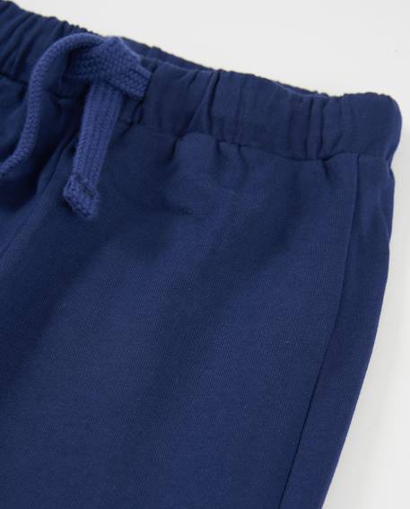 Pantalon garçon en maille avec taille élastiquée et cordon Bleu 3 - vertbaudet enfant 