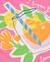 T-shirt fille en maille avec motif limonade Rose 4 - vertbaudet enfant 