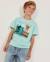 T-shirt garçon en maille au design urbain Bleu 1 - vertbaudet enfant 