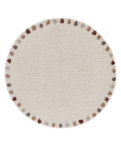 -Tapis rond tout doux enfant dots