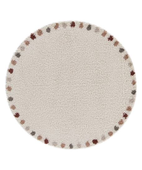 Tapis rond tout doux enfant dots Beige sable 1 - vertbaudet enfant 