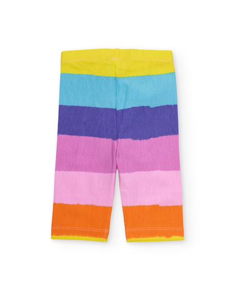Legging pour fille en maille avec tissu extensible Multicolore 2 - vertbaudet enfant 