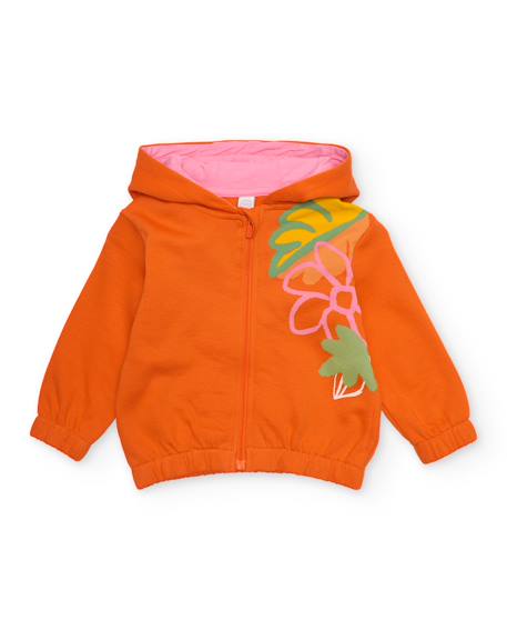 Bébé-Pull, gilet, sweat-Sweat-shirt fille en maille avec fermeture éclair