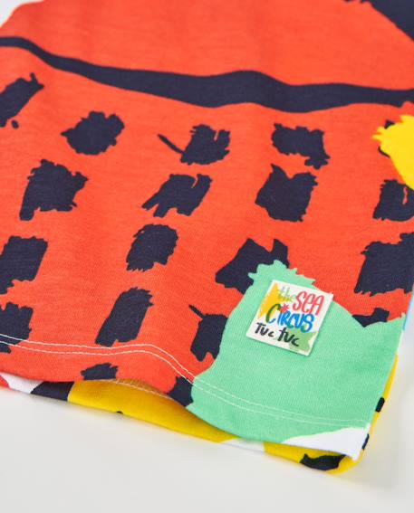 T-shirt garçon en maille avec imprimé abstrait Blanc 4 - vertbaudet enfant 
