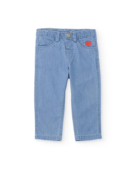 Pantalon garçon en denim doux  - vertbaudet enfant