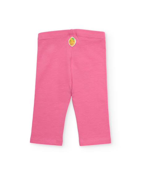 Legging fille en maille avec élastiques Rose 2 - vertbaudet enfant 
