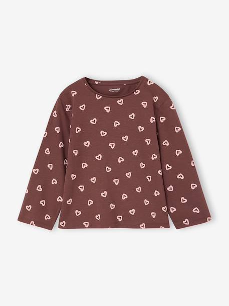 Lot de 3 t-shirts fille fantaisie manches longues anthracite+bleu grisé+corail+écru+indigo+mauve+rose 23 - vertbaudet enfant 