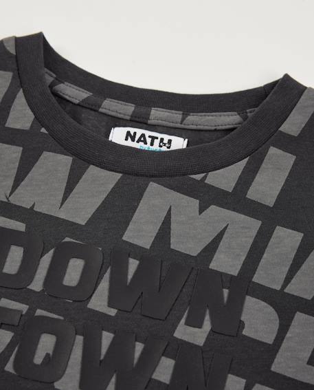 T-shirt garçon en maille avec application centrale 3d Noir 3 - vertbaudet enfant 