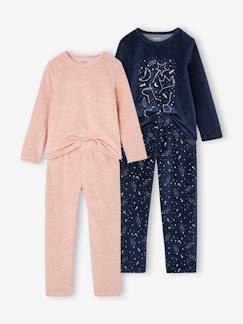 -Lot de 2 pyjamas fille long