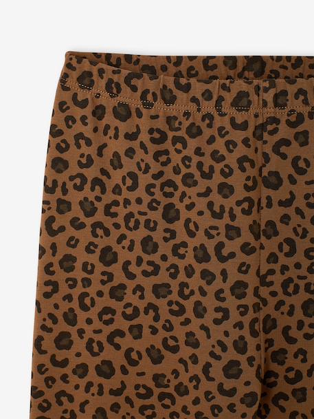 Legging fille motif zébré capsule mère-fille beige+chocolat 3 - vertbaudet enfant 