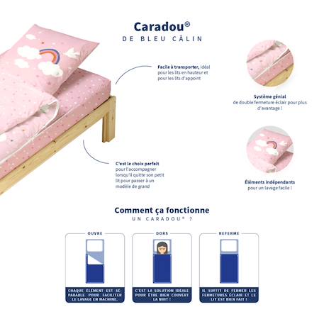 Caradou® parure et couette licorne princesse Rose 5 - vertbaudet enfant 