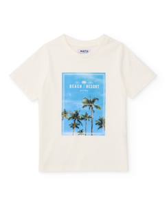 T-shirt garçon en maille avec imprimé photo  - vertbaudet enfant