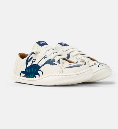 Baskets garçon cuir PEU CAMI Blanc naturel 1 2 - vertbaudet enfant 