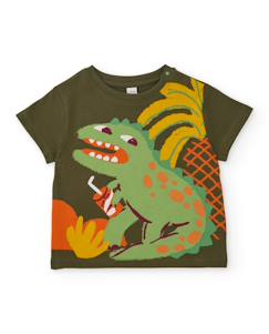 T-shirt garçon en maille avec fermeture à l’épaule  - vertbaudet enfant