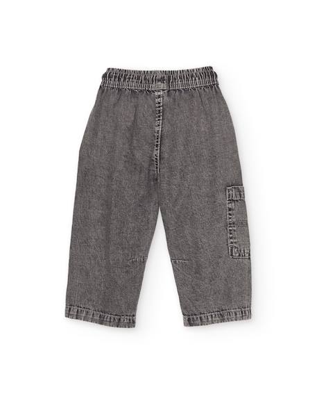 Pantalon garçon en denim effet délavé Gris 2 - vertbaudet enfant 