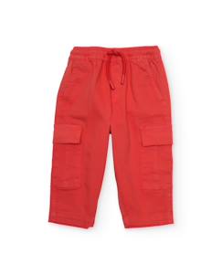 Pantalon garçon en tissu tissé style cargo  - vertbaudet enfant