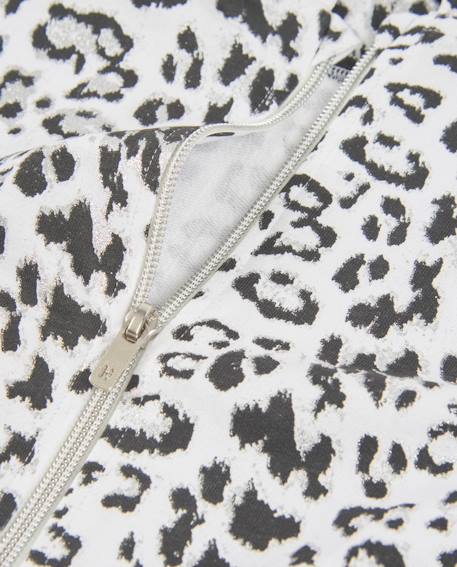 Sweat fille en maille avec imprimé animal Blanc 4 - vertbaudet enfant 