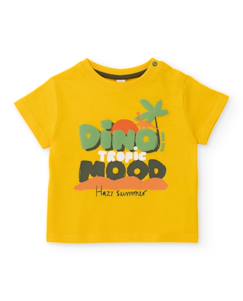 -T-shirt garçon en maille avec imprimé frontal