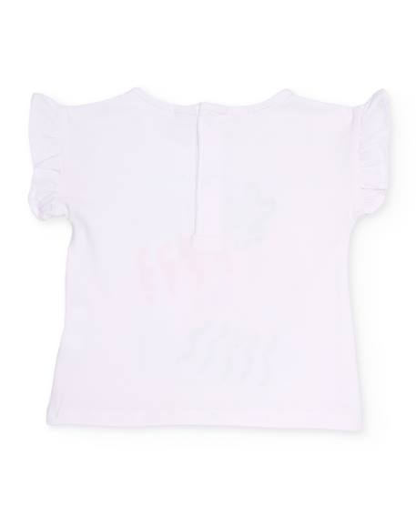 T-shirt fille en maille avec détails océaniques Blanc 2 - vertbaudet enfant 