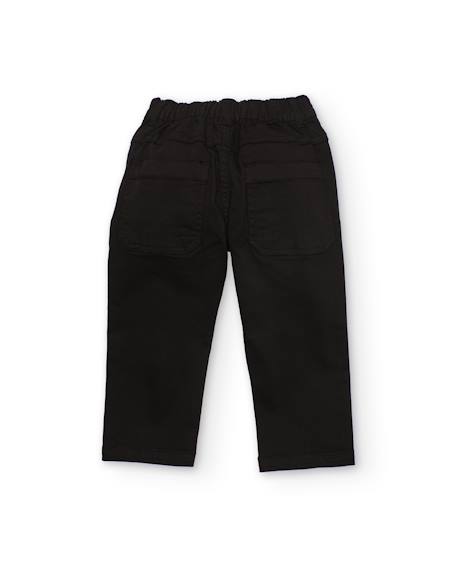 Pantalon pour garçon en tissu avec matière résistante Noir 2 - vertbaudet enfant 