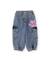 Pantalon fille en tissu avec taille élastiquée Bleu 1 - vertbaudet enfant 
