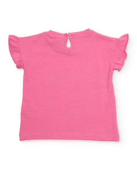 T-shirt fille en maille avec motif limonade Rose 2 - vertbaudet enfant 