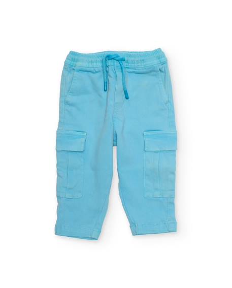 Garçon-Pantalon garçon avec taille élastiquée et cordon ajustable