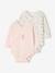 Lot de 2 bodies naissance manches longues cappuccino+rose pâle+vert sauge 1 - vertbaudet enfant 